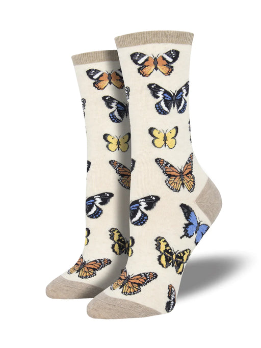 Socksmith® Majestic Butterflies - Cotton Crew Sock