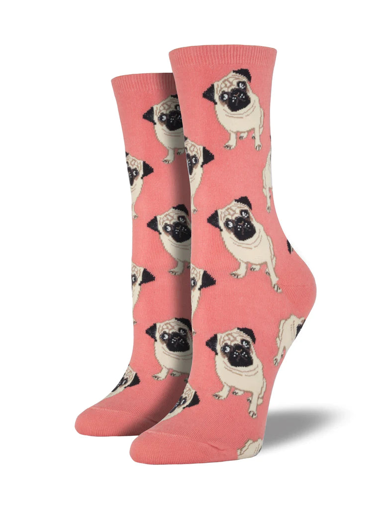 Socksmith Men's Pugs Terracotta Red Socks