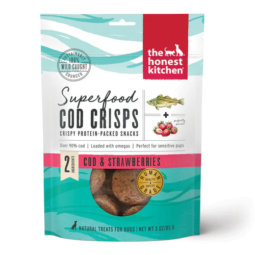 The Honest Kitchen Superfood Cod Crisps - Strawberry Dog Treat