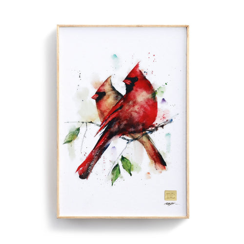 CARDINAL PAIR WALL ART - 12X8