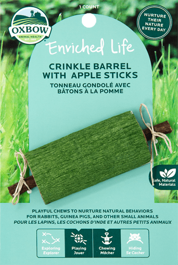 Oxbow Enriched Life - Crinkle Barrel with Apple Sticks