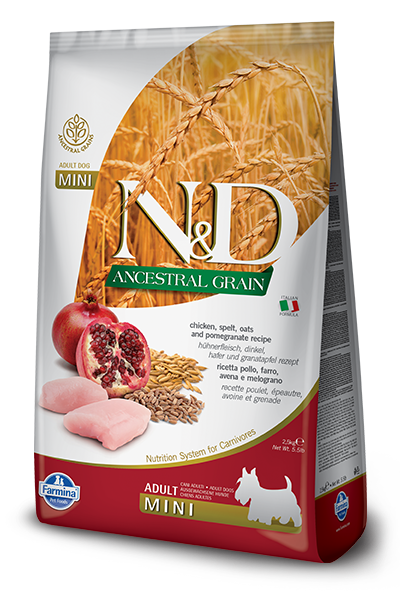 Farmina N&D Ancestral Grain Chicken & Pomegranate Mini Adult Dog Food