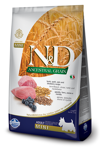 Farmina N&D Ancestral Grain Lamb & Blueberry Mini Adult Dog Food