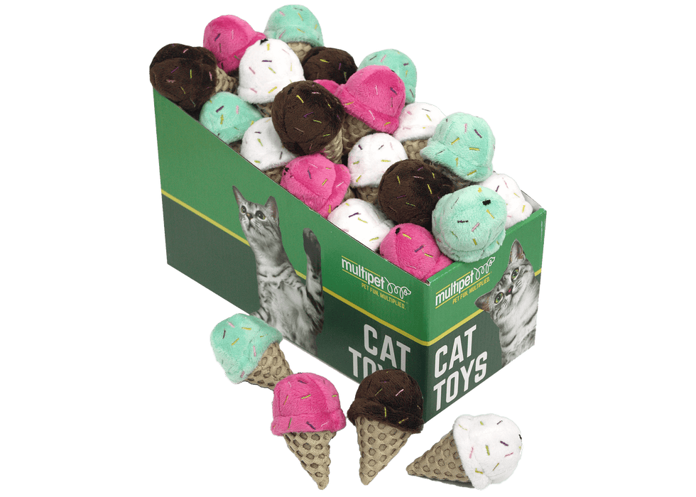 Ice Cream Cone Cat Toys 3"