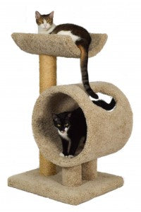 Molly and Friends Loft and Round Two-tier Scratching Post Cat Furniture