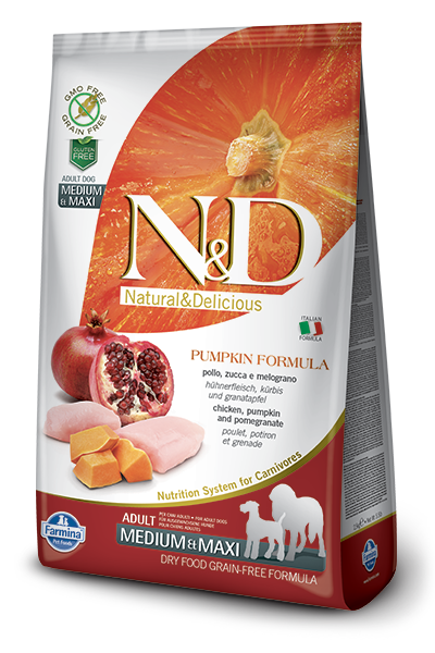 Farmina N&D Pumpkin Grain-Free Chicken & Pomegranate Medium & Maxi Breed Adult Dog Food