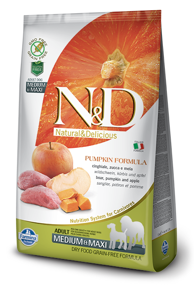 Farmina N&D Pumpkin Grain-Free Boar & Apple Medium & Maxi Breed Adult Dog Food