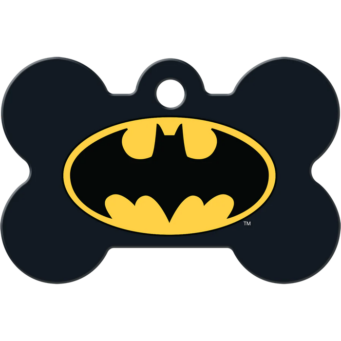 Batman Logo Large Bone Pet ID Tag
