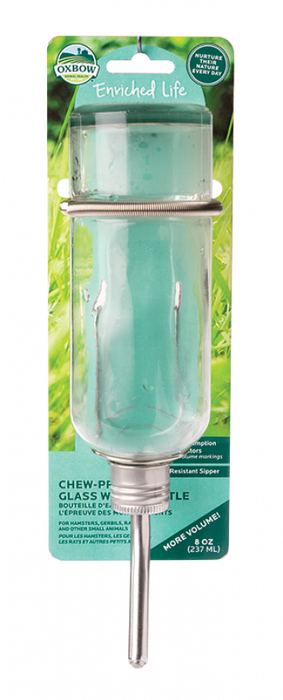 Oxbow Enriched Life - Chew Proof Glass Water Bottle