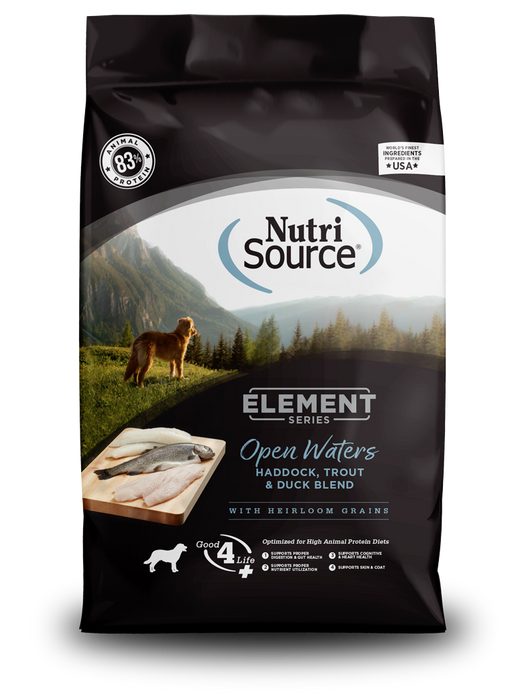 NutriSource Element Series Open Waters Recipe Haddock, Trout, & Duck High Animal Protein Dog Food