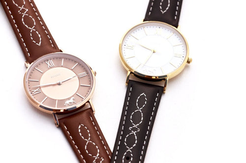 SPICED EQUESTRIAN FANCY STITCH WRIST WATCH