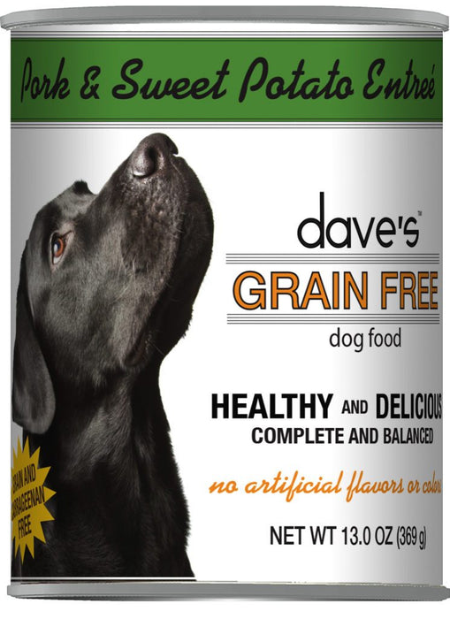 Dave’s Pet Food Grain Free Canned Dog Food Pork & Sweet Potato Entrée