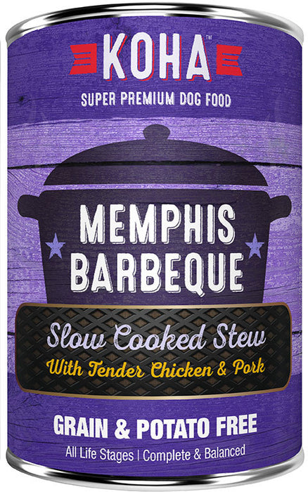 KOHA Memphis Barbeque Tender Chicken & Pork Stew Dog Food