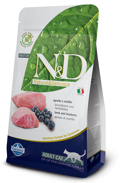 Farmina N&D Grain-Free Lamb & Blueberry Adult Cat Food