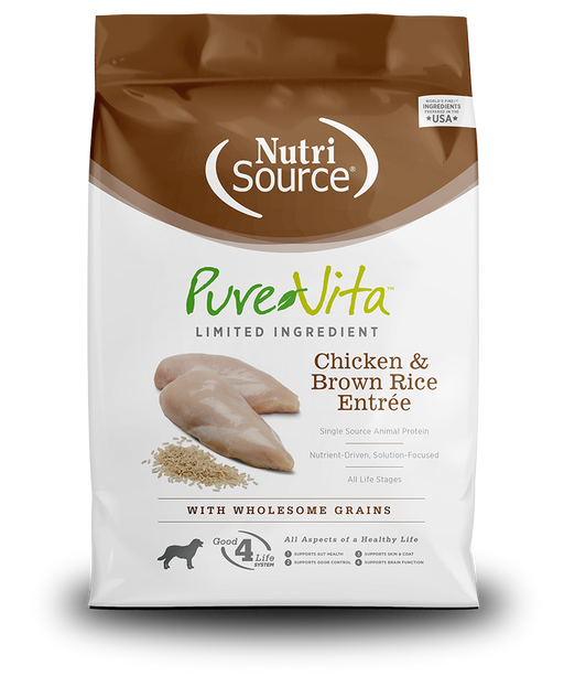 Pure Vita Chicken & Brown Rice Entrée Limited Ingredient Dog Food