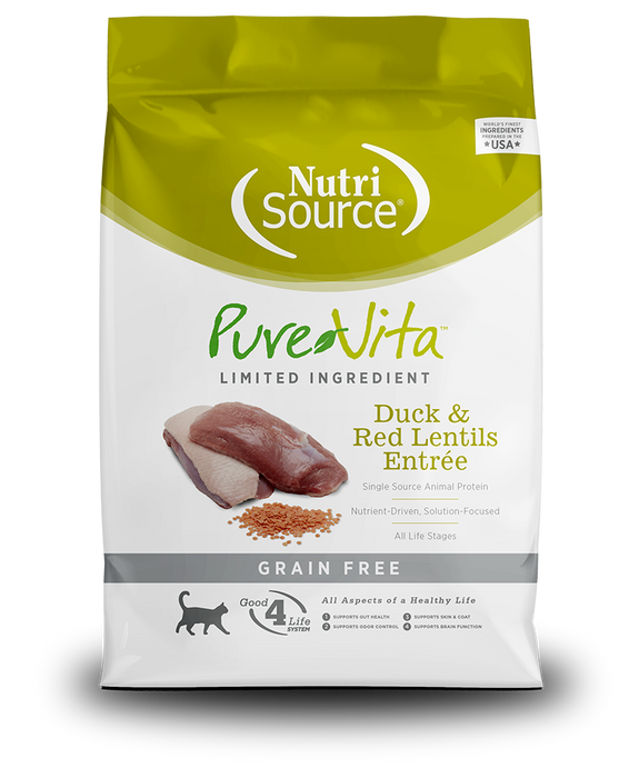 Pure Vita Grain Free Duck & Red Lentils Entrée Limited Ingredient Cat Food