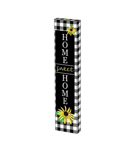 CHECKS AND YELLOW DAISY 13 MINI ART POLE