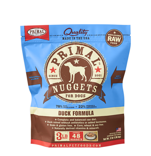 Primal Nuggets Raw Frozen Canine Duck Formula