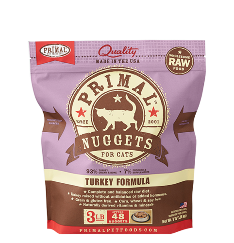 Primal Nuggets Raw Frozen Feline Turkey