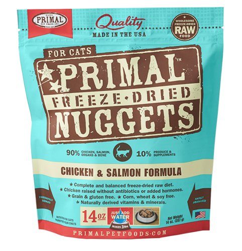 Primal Nuggets Raw Freeze-Dried Feline Chicken & Salmon Formula