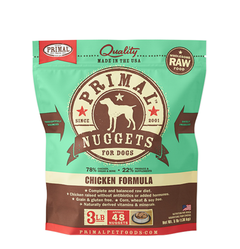 Primal Nuggets Raw Frozen Canine Chicken Formula