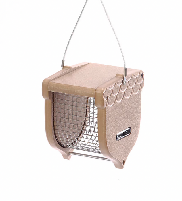 SHELLED PEANUT BIRD FEEDER IN TAUPE RECYCLED