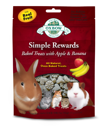 Oxbow Simple Rewards Baked Treats With Apple & Banana