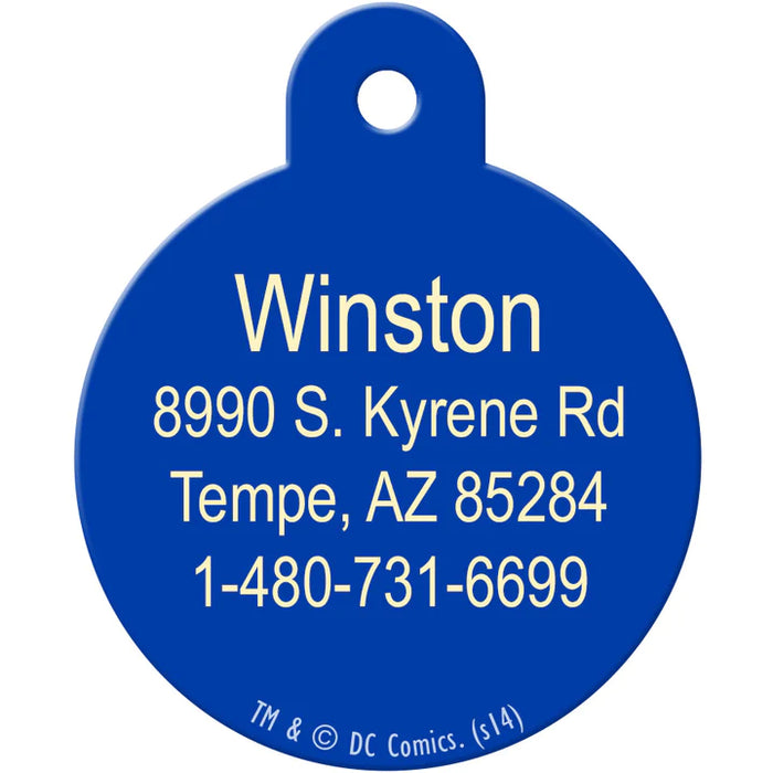 Superman pet online id tag