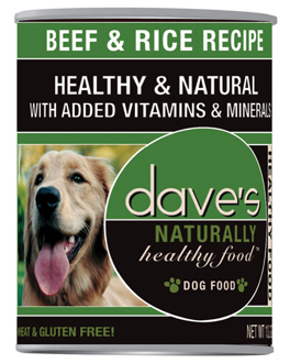 Dave’s Naturally Healthy™ Beef and Rice Canned Dog Food