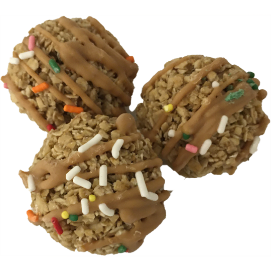 K9 Granola Factory Fresh Baked Donut Holes for Dogs - Peanut Butter w/ Sprinkles - 10ct