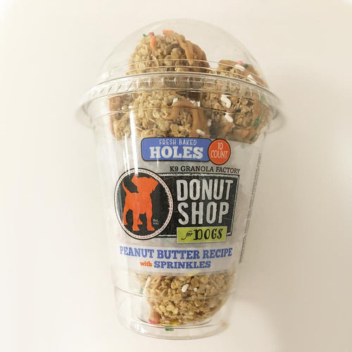 K9 Granola Factory Fresh Baked Donut Holes for Dogs Peanut Butter w Sprinkles 10ct Knoxville TN Agri Feed Pet Supply