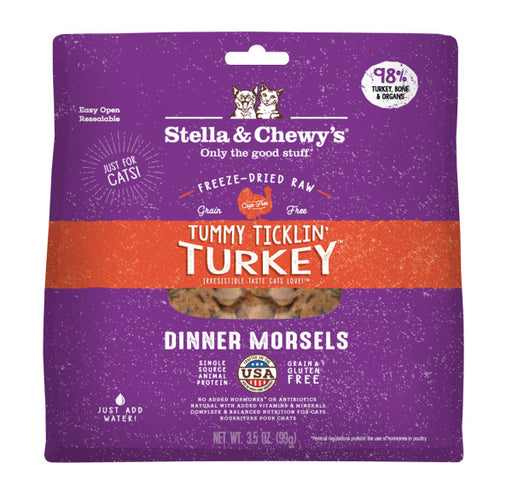 Stella & Chewy's Freeze-Dried Morsels for Cats - Tummy Ticklin' Turkey Recipe
