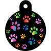 Multi Color Paw Print Dog Tag