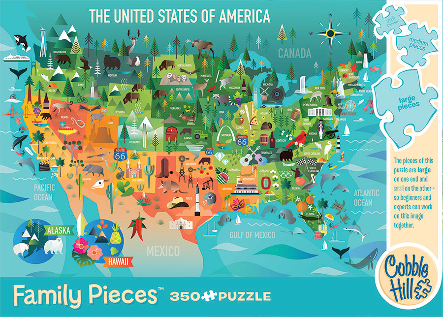 UNITED STATES OF AMERICA 350 PIECE FAMILY PUZZLE