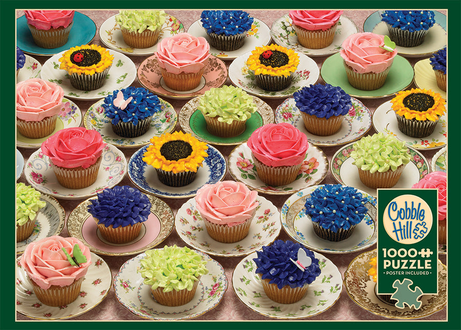 CUPCAKES AND SAUCERS 1,000 PIECE PUZZLE