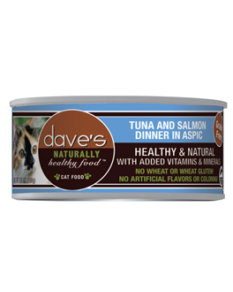 Dave’s Naturally Healthy™ Grain Free Canned Cat Food Tuna and Salmon Dinner in Aspic