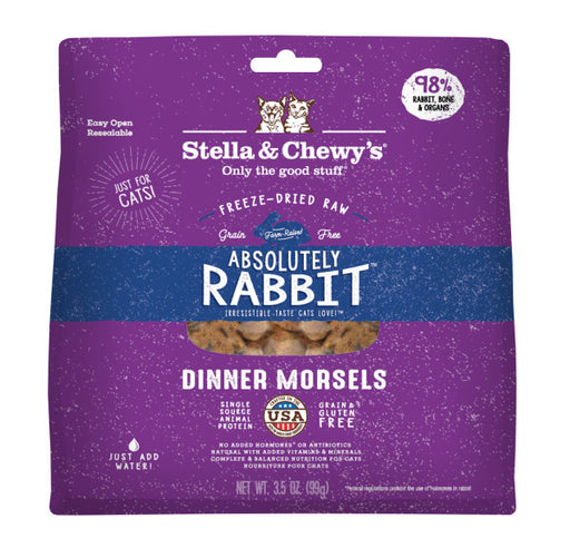 Stella & Chewy's Freeze-Dried Raw Morsels for Cats - Absolutely Rabbit