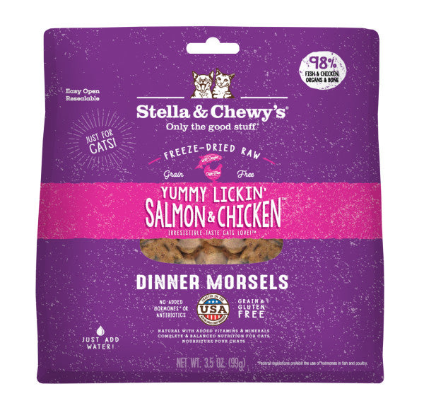 Stella & Chewy's Freeze-Dried Morsels for Cats - Yummy Lickin' Salmon & Chicken